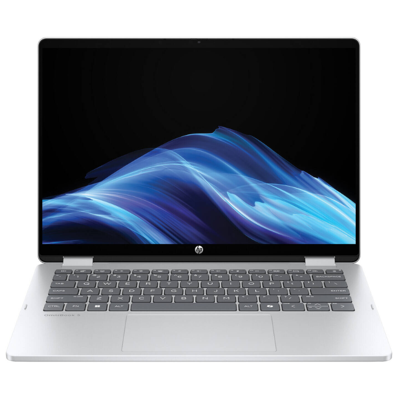 HP OmniBook 5 Flip 14‑fp0013dx (Core 5 120U, 8GB, 512GB, 2K Touch) – Windows 11 Home 1‑Year Seller Warranty