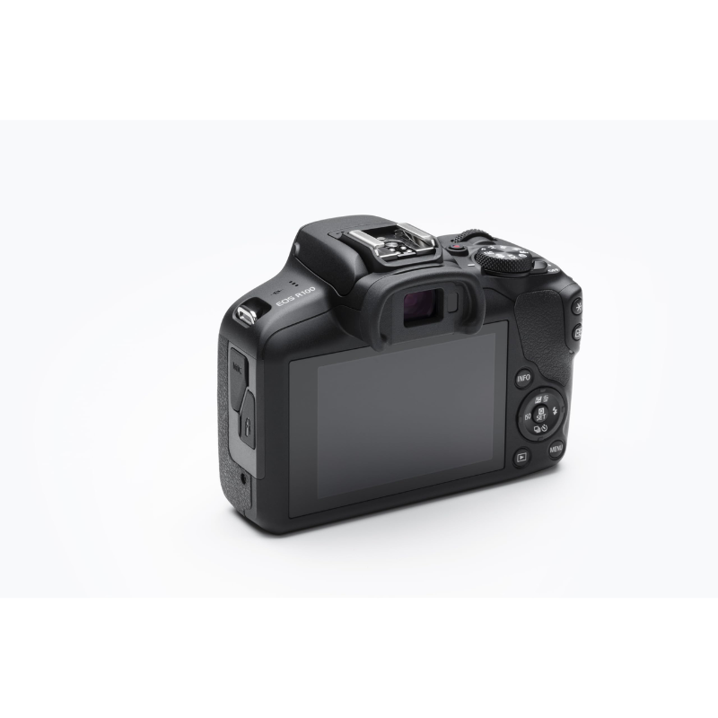 canon eos r100 mirrorless camera with 18-45mm lens kit