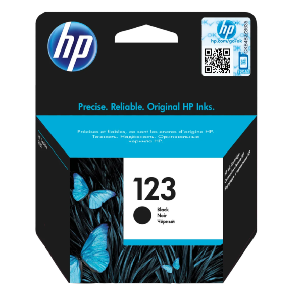 HP 123 Black Original Ink Cartridge (F6V17AE)