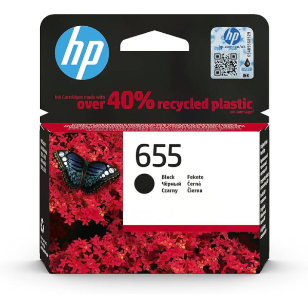 HP 655 Black Original Ink Advantage Cartridge (CZ109AE)