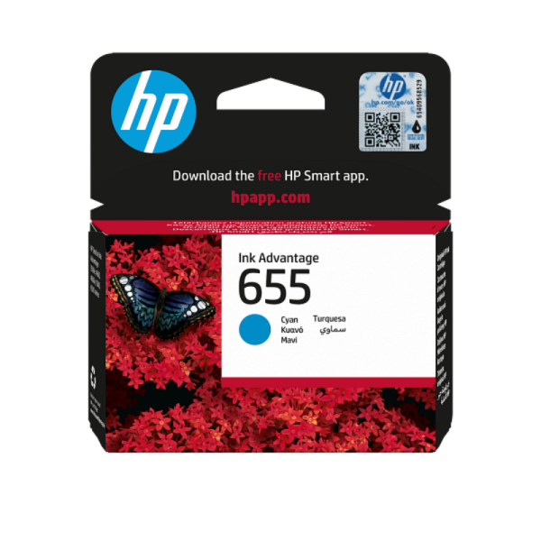 HP 655 Cyan Original Ink Advantage Cartridge (CZ110AE)