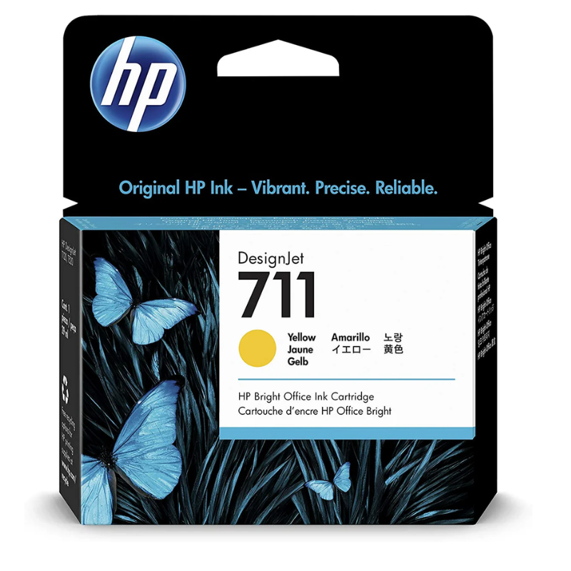 HP 711 Yellow DesignJet Ink Cartridge (CZ132A)