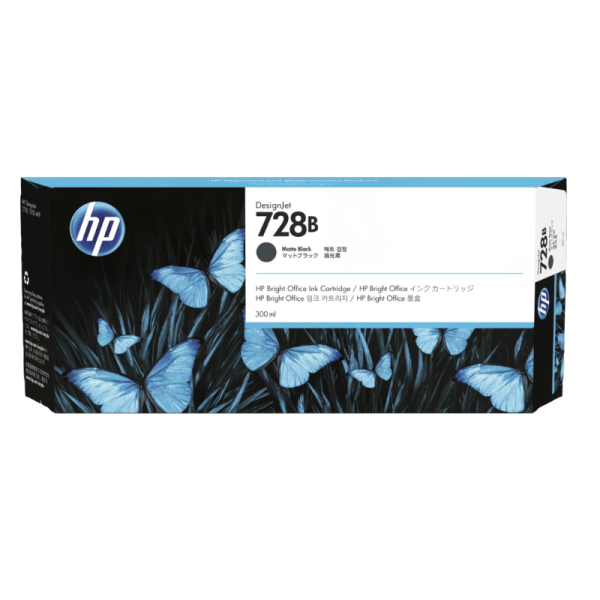 HP 728 300-ml Matte Black DesignJet Ink Cartridge