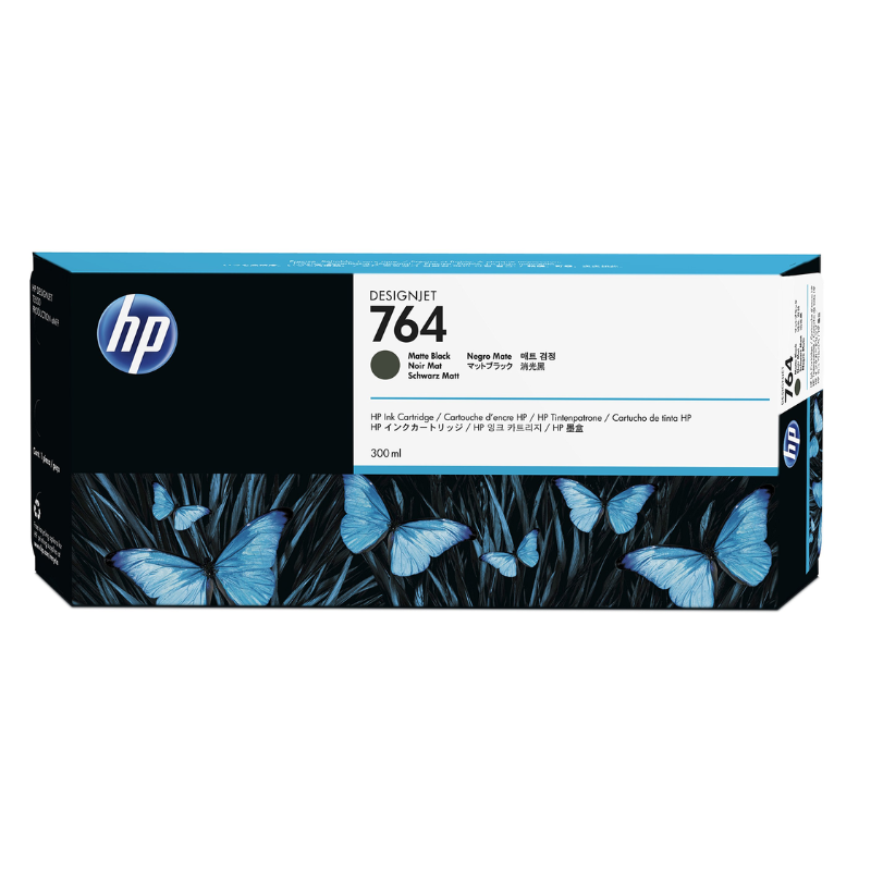 HP 764 300-ml Matte Black DesignJet Ink Cartridge (C1Q16A)