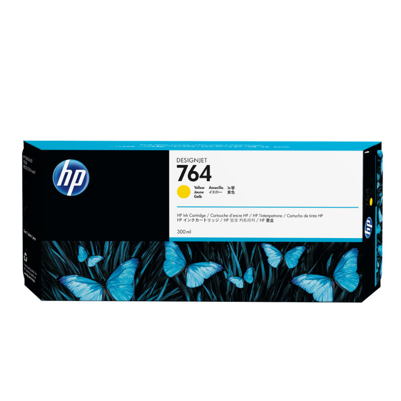 HP 764 300-ml Yellow DesignJet Ink Cartridge, C1Q15A