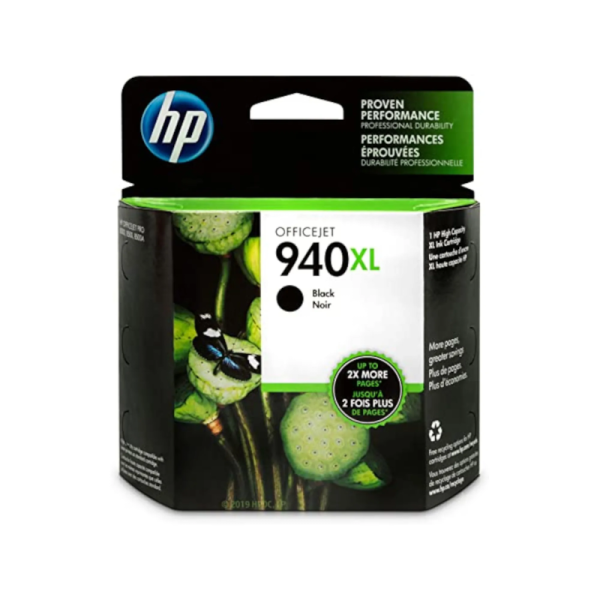 HP 940XL High Yield Black Original Ink Cartridge (C4906AE)