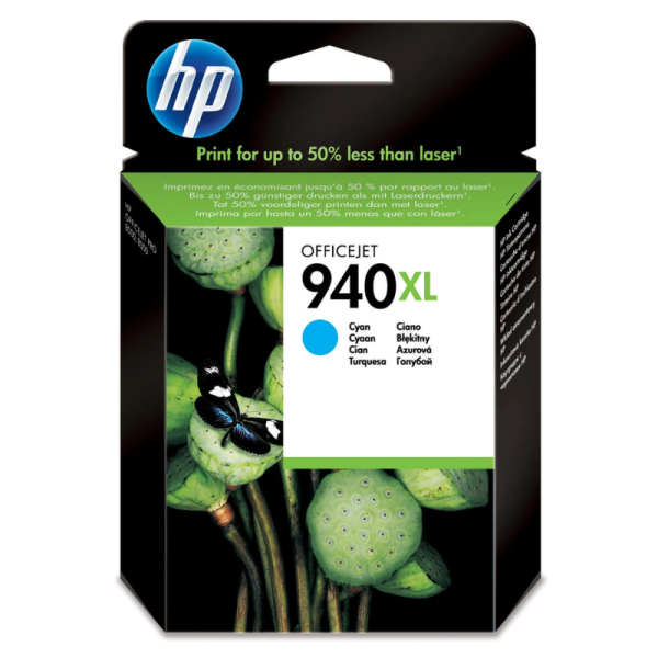 HP 940XL High Yield Cyan Original Ink Cartridge (C4907AE)
