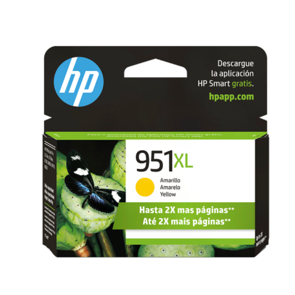 HP 951XL High Yield Yellow Original Ink Cartridge (CN048AE)