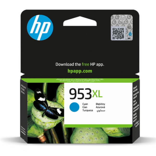 HP 953XL High Yield Cyan Original Ink Cartridge (F6U16AE)