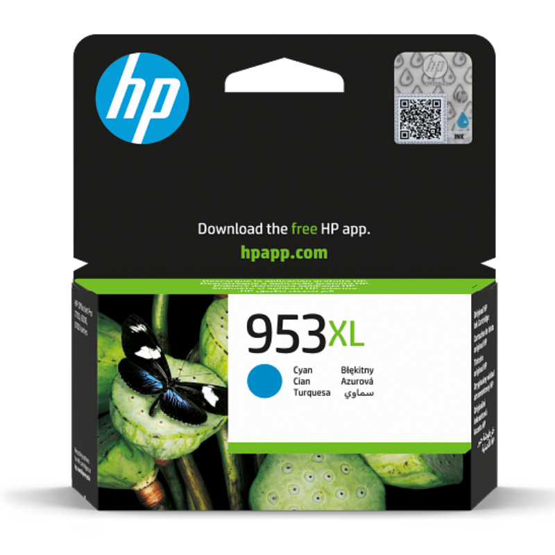 HP 953XL High Yield Cyan Original Ink Cartridge (F6U16AE)