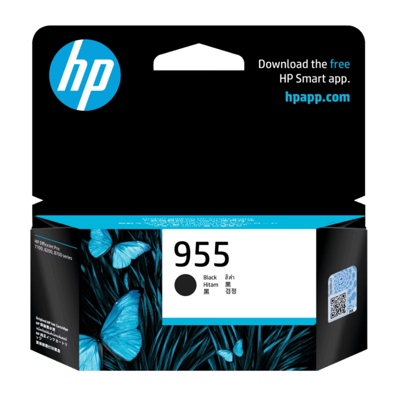 HP 955 Black Original Ink Cartridge (L0S60AA)