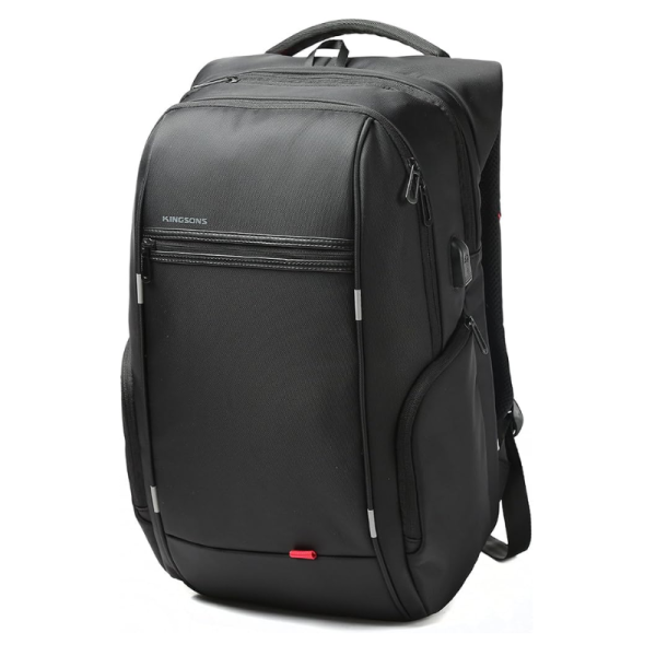 Kingsons KS3140W 15.6 City Elite Series Waterproof Laptop Backpack with USB Charging Port – Black