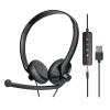 Poly Black wire 5220 Wired Stereo USB-C Headset with Noise-Canceling Microphone